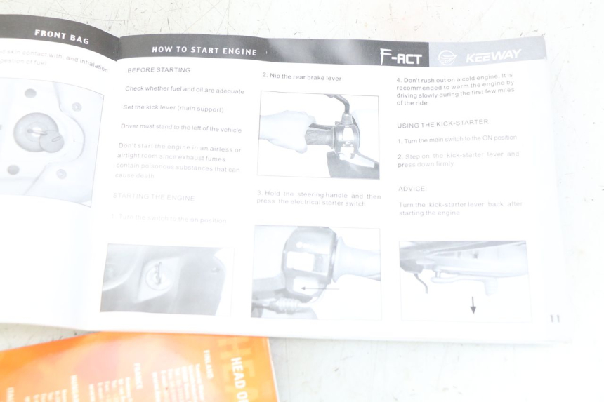 photo de USER MANUAL KEEWAY F-ACT FACT 50 (2006 - 2011) - Zoom on usage condition
