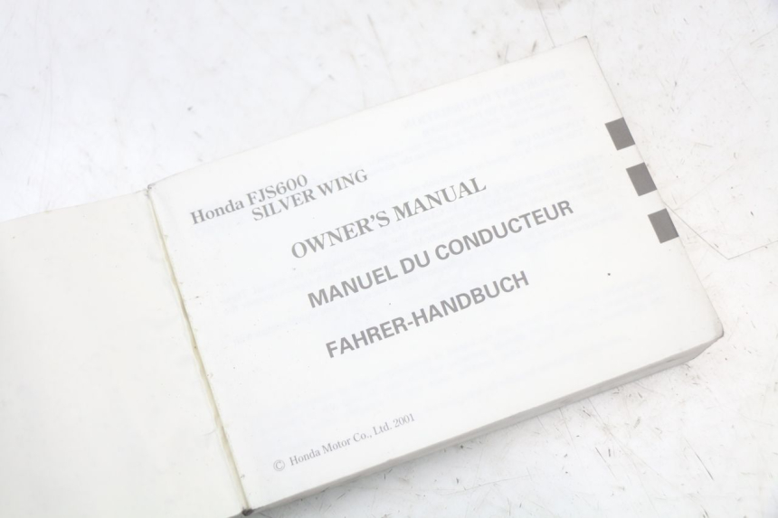 photo de USER MANUAL HONDA FJS SILVERWING SILVER WING 600 (2001 - 2010) - Product overview