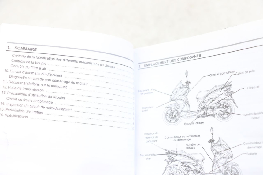 photo de USER MANUAL SYM JET 14 4T 50 (2018 - 2022) - Component detail