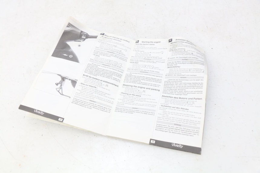 photo de USER MANUAL PEUGEOT VIVACITY 50 (1998 - 2003) - Product overview
