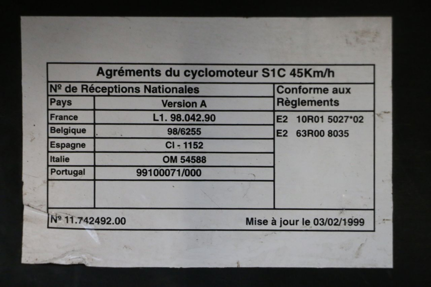photo de SEAT PEUGEOT VIVACITY 50 (1998 - 2003) - Component detail